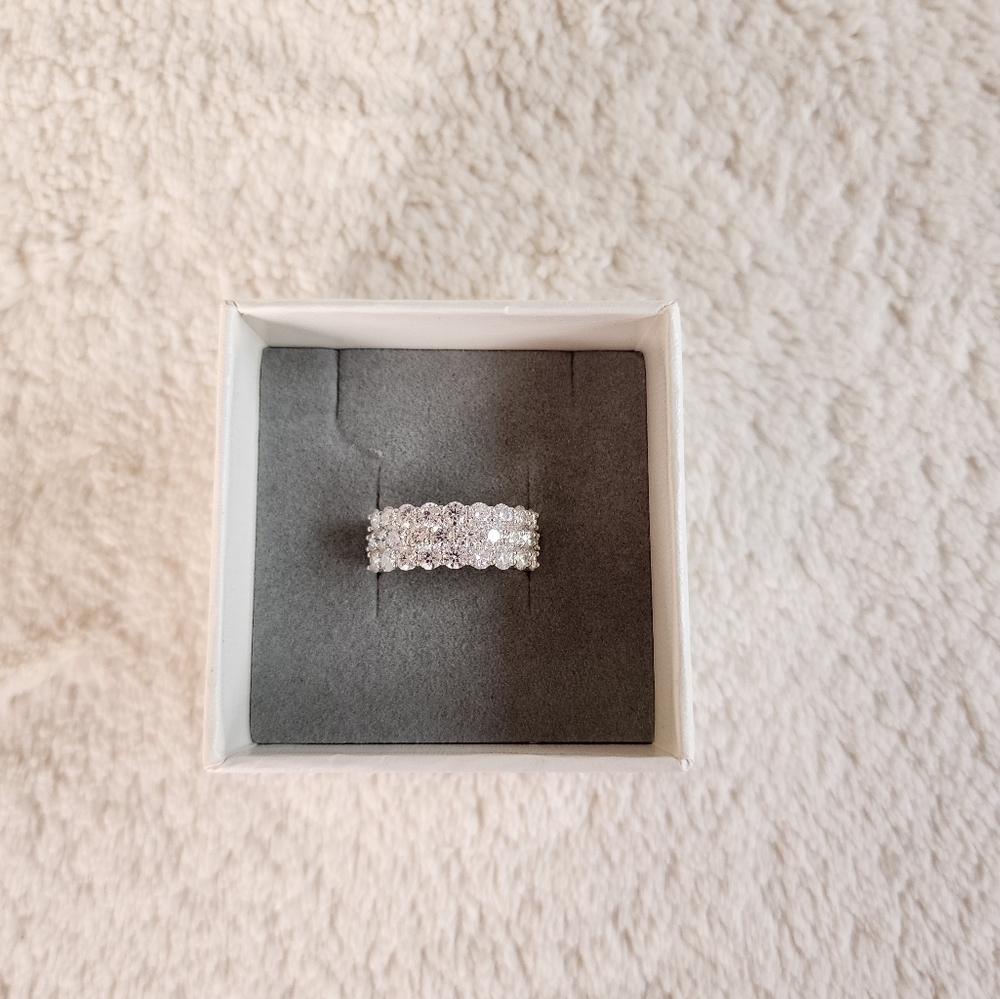 New Certified 2.8 ctw. Brilliant Cut Diamond Moissanite women's ring size 8 - Picture 11 of 13